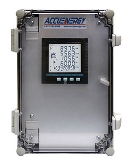 Accuenergy 9104X-II-RCT-P1-WEB-PUSH Pre-Wired Panel Enclosure with WEB-PUSH module, Rogowski Coil CT input, 415 Vac/300 Vdc-