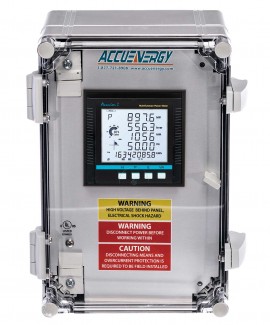 Accuenergy AcuPanel 9104X-IIR-RCT-P3 Power Meter, 45 to 65 Hz, 480 V-
