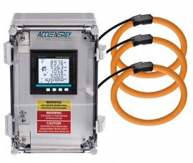Accuenergy AcuPanel 9104X-IIR-RCT-P3V3-WEB2 + RCT16-1000 Power Meter, 45 to 65 Hz, 480 V-