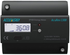 Accuenergy AcuRev 1311-mA-X0 DIN Rail Power/Energy Meter, 80/100/200 mA CT input-