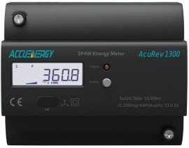 Accuenergy AcuRev 1311-mA-X1 DIN Rail Power/Energy Meter, 80/100/200 mA CT input, relay output-