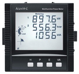 Accuenergy Acuvim-EL Series Multifunction Power and Energy Meter with DIN-rail mounting without display, 333 mV input, 20 to 60 V DC-