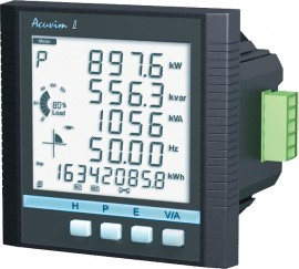 Accuenergy Acuvim II-D-RCT-P1 Intelligent Power/Energy Meter, LCD, Rogowski Coil input, 415 Vac/300 Vdc-