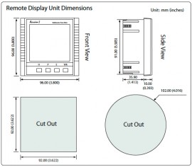 Acuvim REM-DS1 Remote Display for Acuvim DIN-Rail Mounted meters-