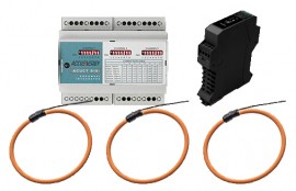 Accuenergy RIK36-V-3 Three channel 0-5V/0-10V Output Integrator with 36" Rogowski Coil, Din-Rail Power Supply, 100-240Vac-