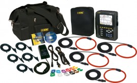 AEMC 8335 PowerPad Three Phase Power Quality Analyzer Kit with 4x Ampflex 193-24-BK CTs (6500A)-