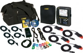 AEMC 8335 PowerPad Three Phase Power Quality Analyzer Kit with 4x MN93-BK CTs (200A)-