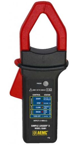 AEMC CL601 Simple Logger II Clamp Meter/Data Loggger, 600 A-