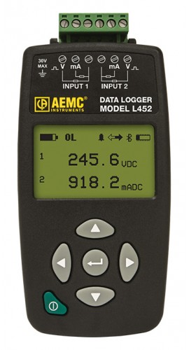 AEMC L452 DC Current/Voltage Data Logger, 100mV/1V/10V DC-