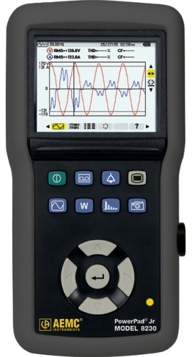 AEMC 8230 Single Phase Power Quality Analyzers PowerPad Jr.-