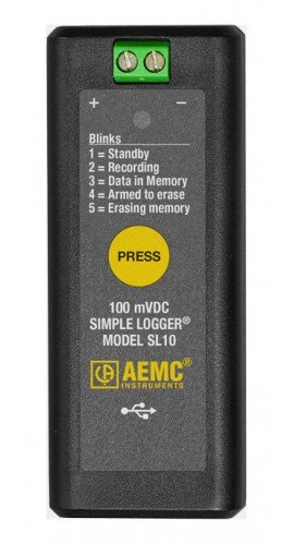AEMC SL10 Simple Logger Data Logger, 100 mVDC, Voltage-