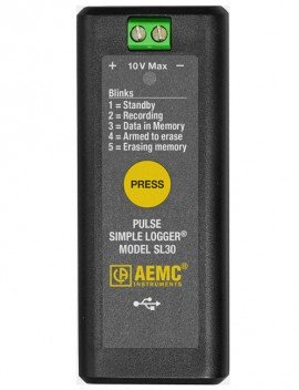 AEMC SL30 Simple Logger Data Logger, 0 to 5 VDC, Pulse-