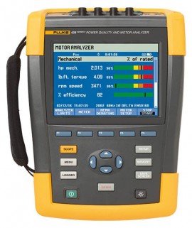 Fluke 438-II, Power Quality &amp; Motor Analyzer, without FC WiFi SD Card-