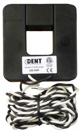 Dent CT-SCM-0100-B Medium Split Core Current Transformer with Banana Plugs, 100A-