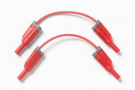Fluke 1730-TL-0.1M Test Lead Set; 1000V CAT III Stackable Connectors; 0.1M; Red/Blk-