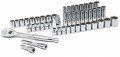 GearWrench 80700D 49-Piece Standard and Deep SAE/Metric Mechanics Tool Set, 0.5&amp;quot; drive, 6-point-