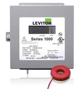 Leviton 1K120-2SW Indoor 120V Single Phase kWh Meter Kit, 200A, 1 Solid Core CT-