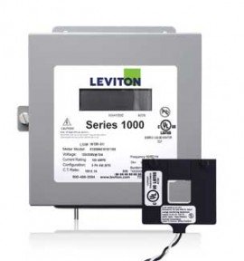 Leviton 1K120-4W VerifEye Series 1000 1P/2W Indoor Submeter Kit with Split-Core Current Transformer, 120 V, 400 A-