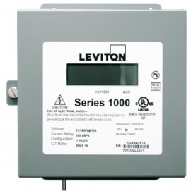 Leviton 1N480-01D Indoor Dual Element kWh/Demand Meter, MAX 100A, Meter Only-
