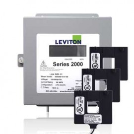 Leviton 2K208-8W VerifEye Series 2000 3P/4W Indoor Meter Kit With 3 Split-Core Current Transformers, 208 V, 800 A-