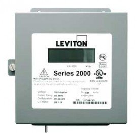 Leviton 2N208-41 VerifEye Series 2000 3P/4W Indoor 3-Element Meter, 120/240/208 V, 400 A-