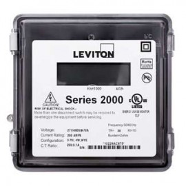 Leviton 2R208-41 VerifEye Series 2000 3PH/4W Outdoor 3-Element Meter, 120/240/208 V, 400 A-