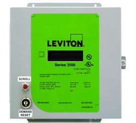 Leviton 3NUMT-16M  Indoor kWh Meter, 1600A, 208-480VAC, Meter Only-