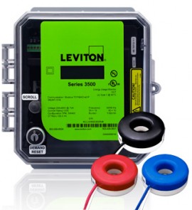 Leviton 3OUMT-4SM Outdoor kWh Meter Kit, 400A with 3 Solid Core CTs-