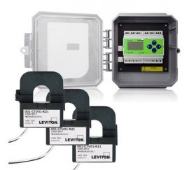 Leviton 4OUMR-R18 Outdoor Series 4000 Universal Voltage 3-Phase 3W/4W Modbus Meter Kits, 18&amp;quot; Rogowski Coil CTs-