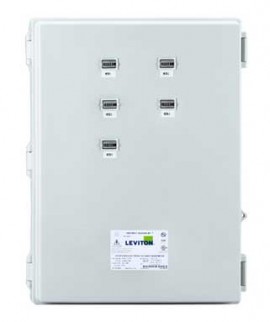 Leviton 6L305-KIT VerifEye Mini Meter MMU 3P/4W Outdoor Kit with 5 Dual-Element Meters and 10 Solid-Core CTs, 120/208 V-