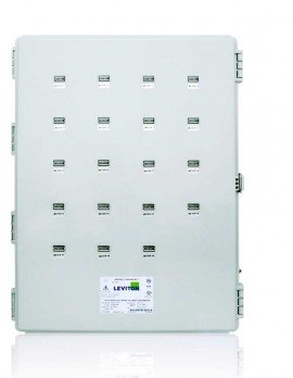Leviton 6X217-CFG Mini Meter MMU in Outdoor Weatherproof Enclosure, 120/240V, 17 Dual Element Meters-