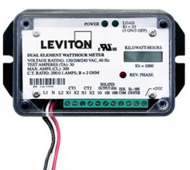 Leviton 7B101-T02 Single Element Mini Meter OEM Module 1P/2W 120V 0.1kWh 200A CT Required-