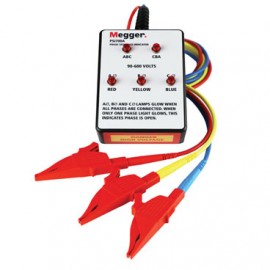 Megger PSI700A Phase Sequence Indicator, 600 VAC CATIII, 3-phase-