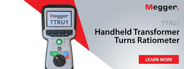 Megger TTRU1 Handheld Transformer Turns Ratiometer